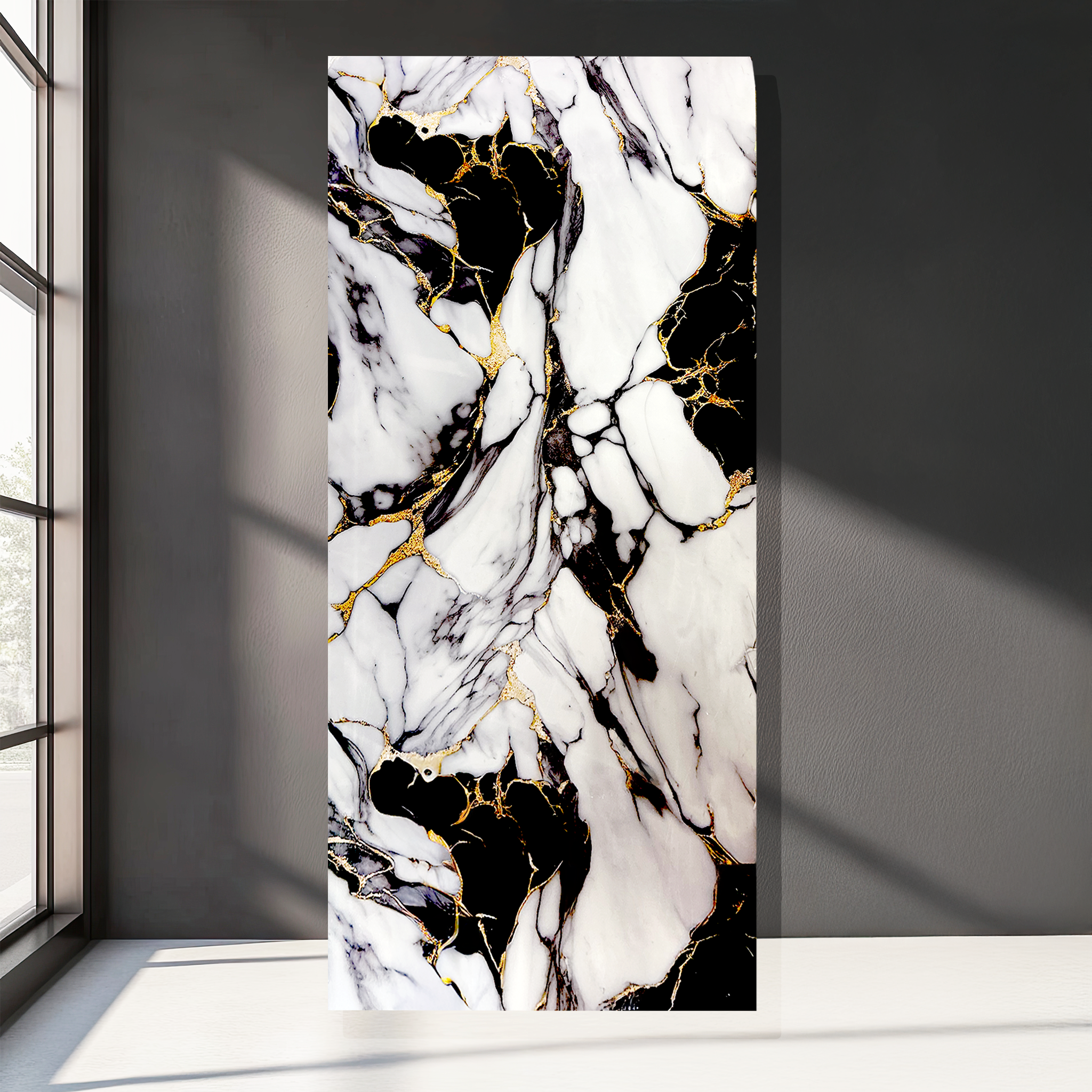 Gold White 02 PVC Marble Panel
