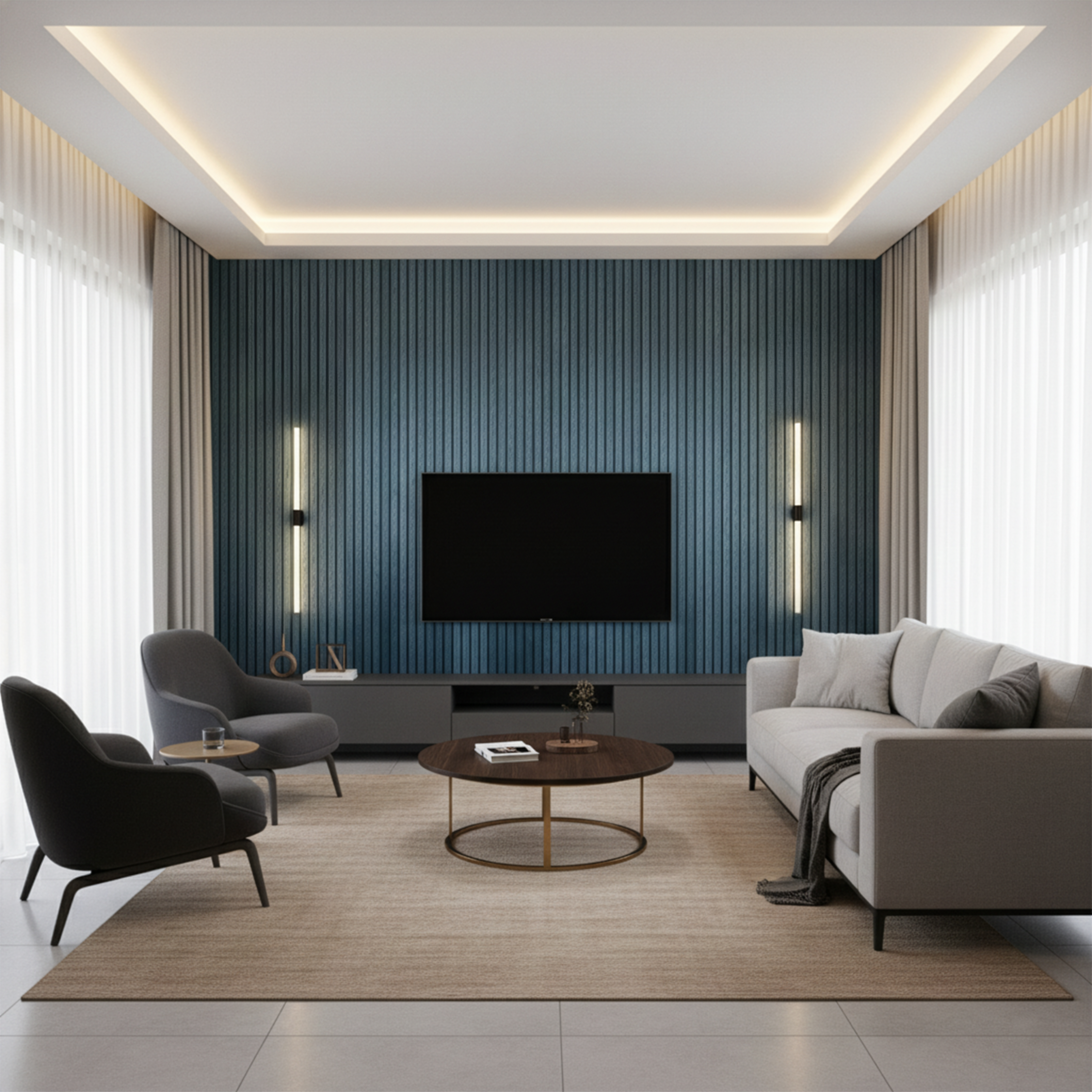 Blue Peacock Acoustic Panel