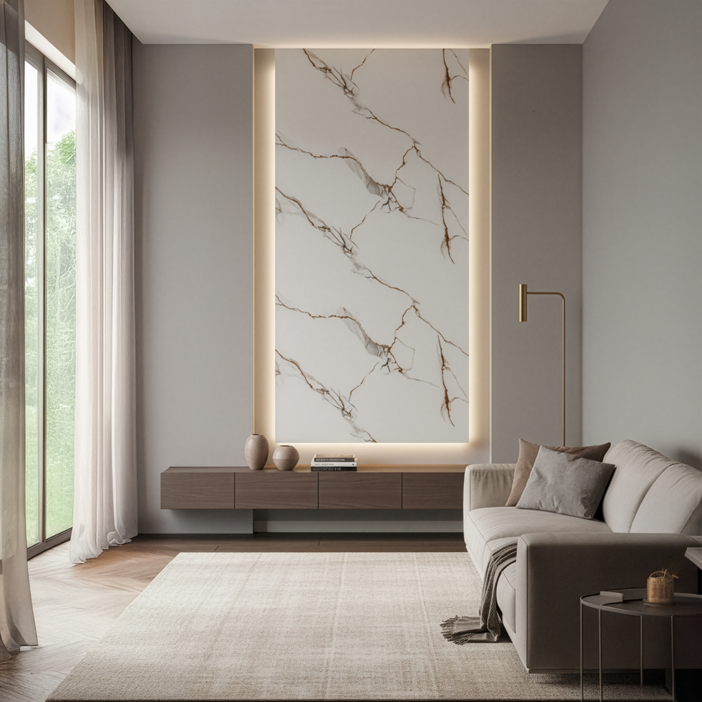 GOLD Simple New Luxury PVC Marble Panel