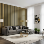 Gold Half Covered Wall Panel