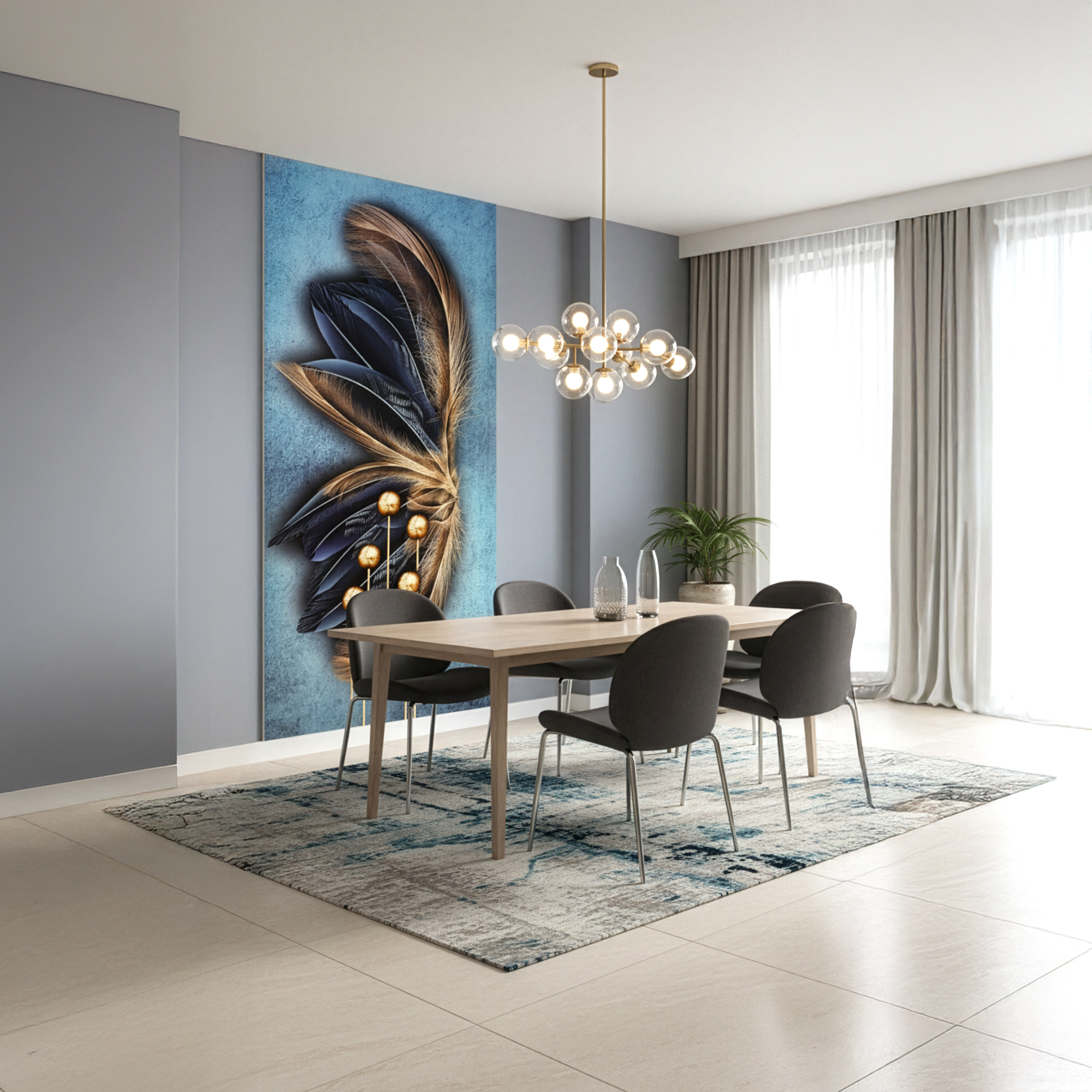 Feather PVC Marble Panel