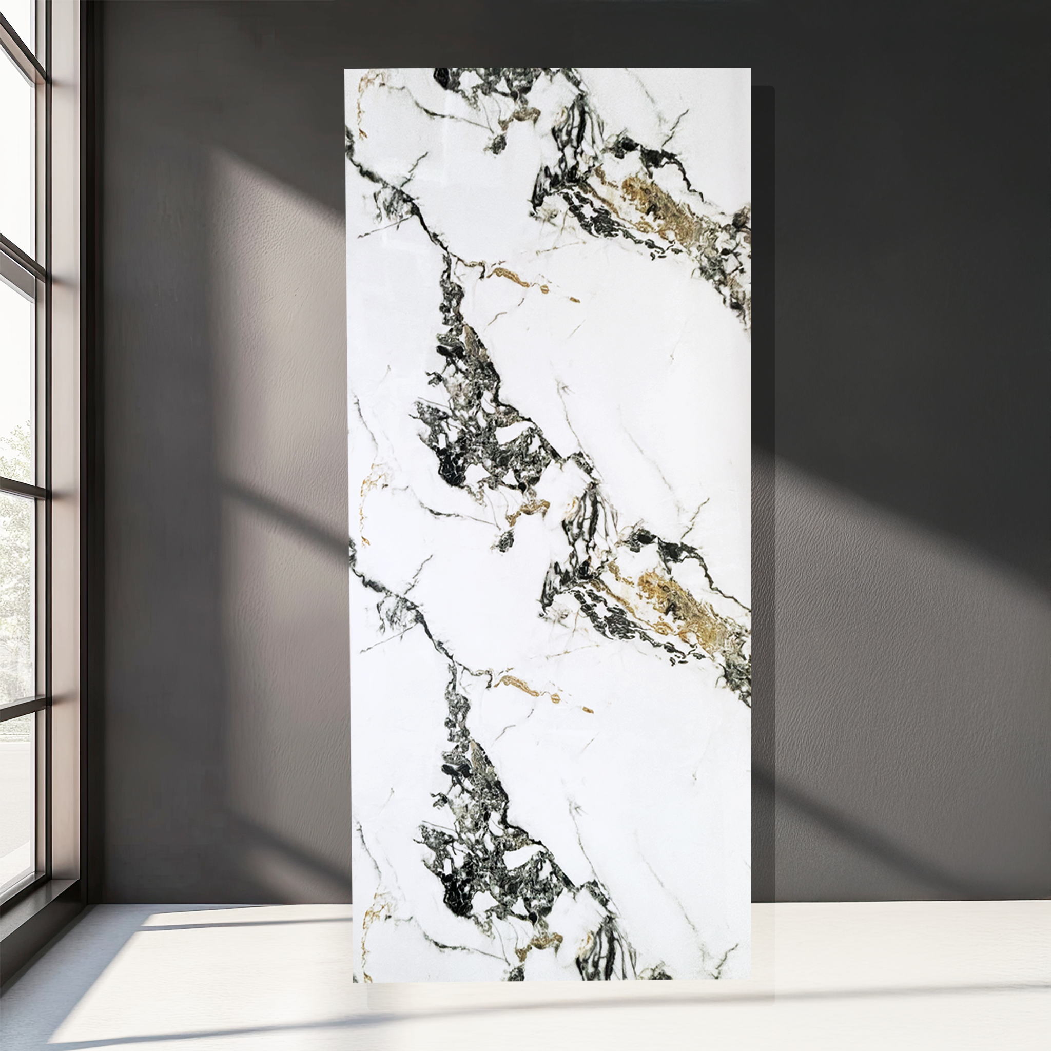 Grey & Gold PVC Marble Panel