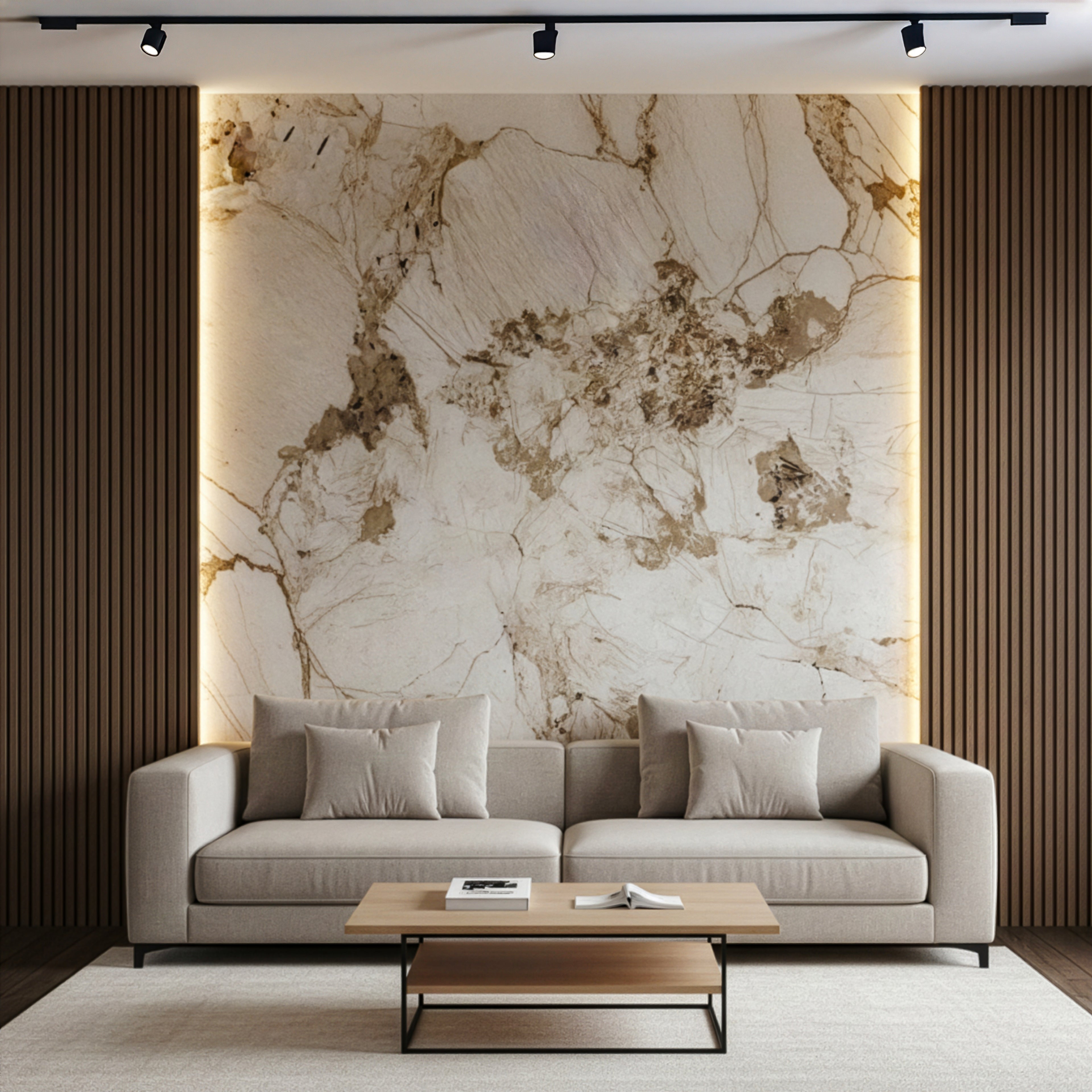 BROWN Luxury PVC Marble Panel