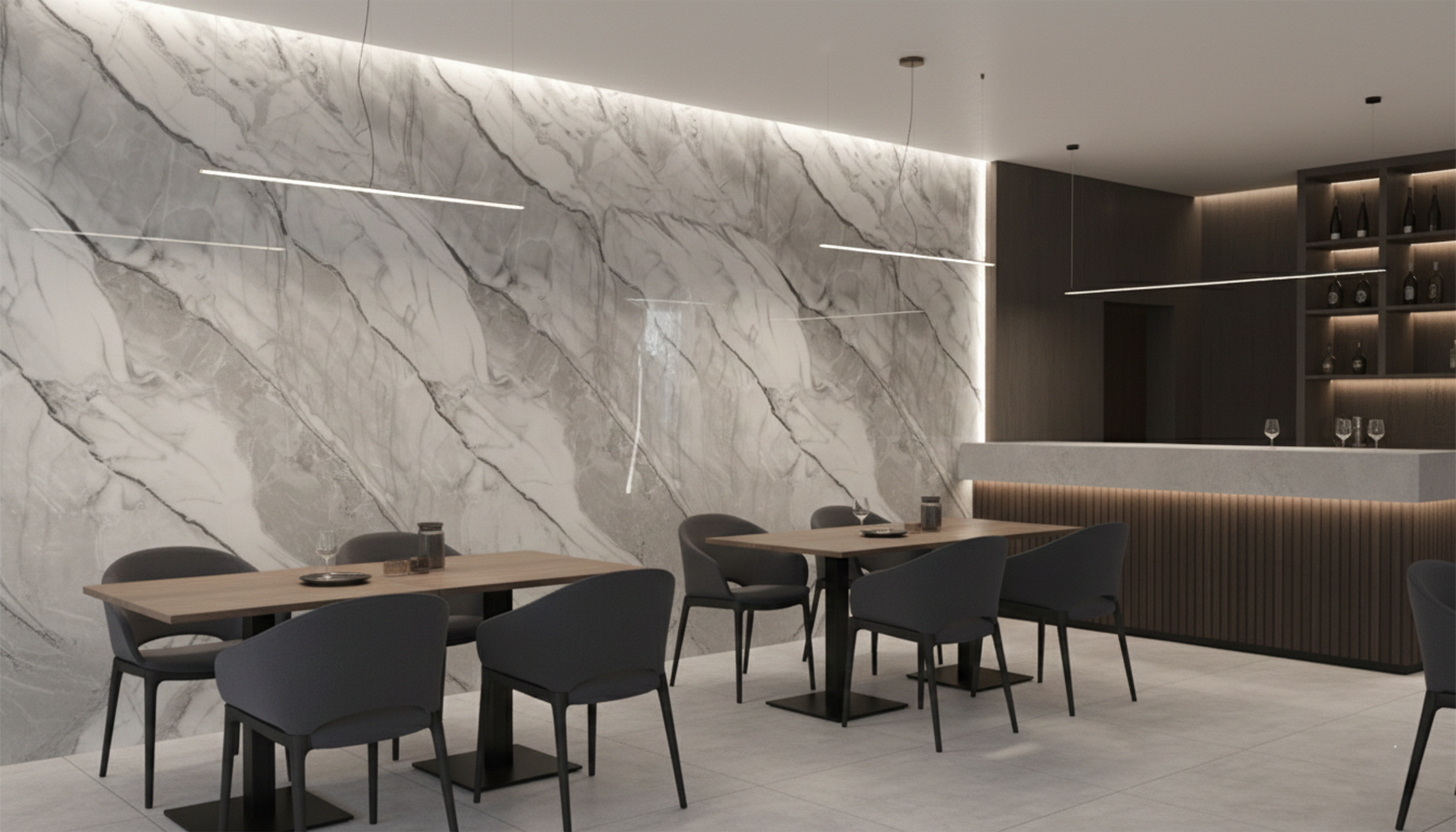 Silver Luxury PVC Marble Panel