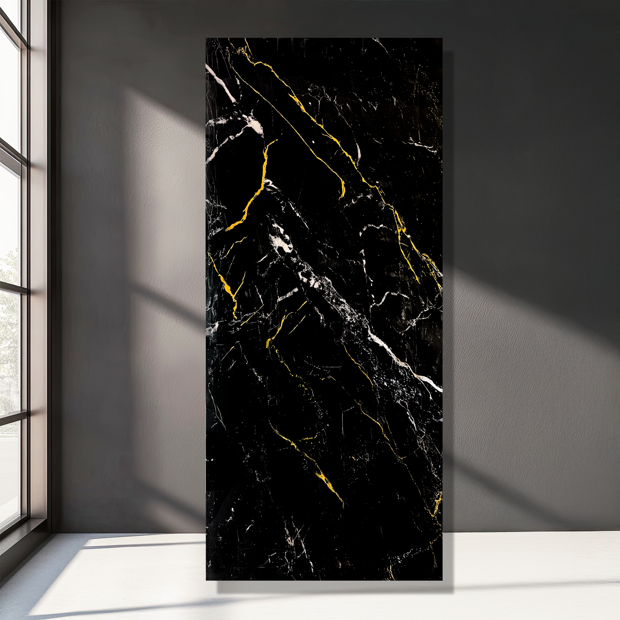 Black and Gold PVC Marble