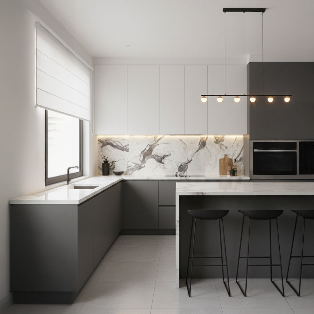 Grey PVC Marble Panel