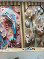 Flower Pink Design PVC Marble Panel