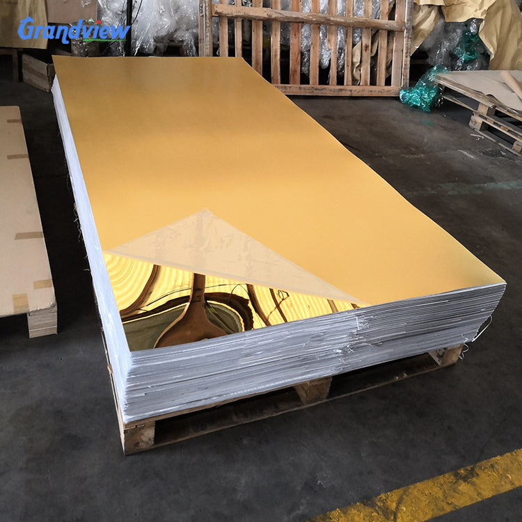 Gold Reflective Mirror PVC Marble Panel