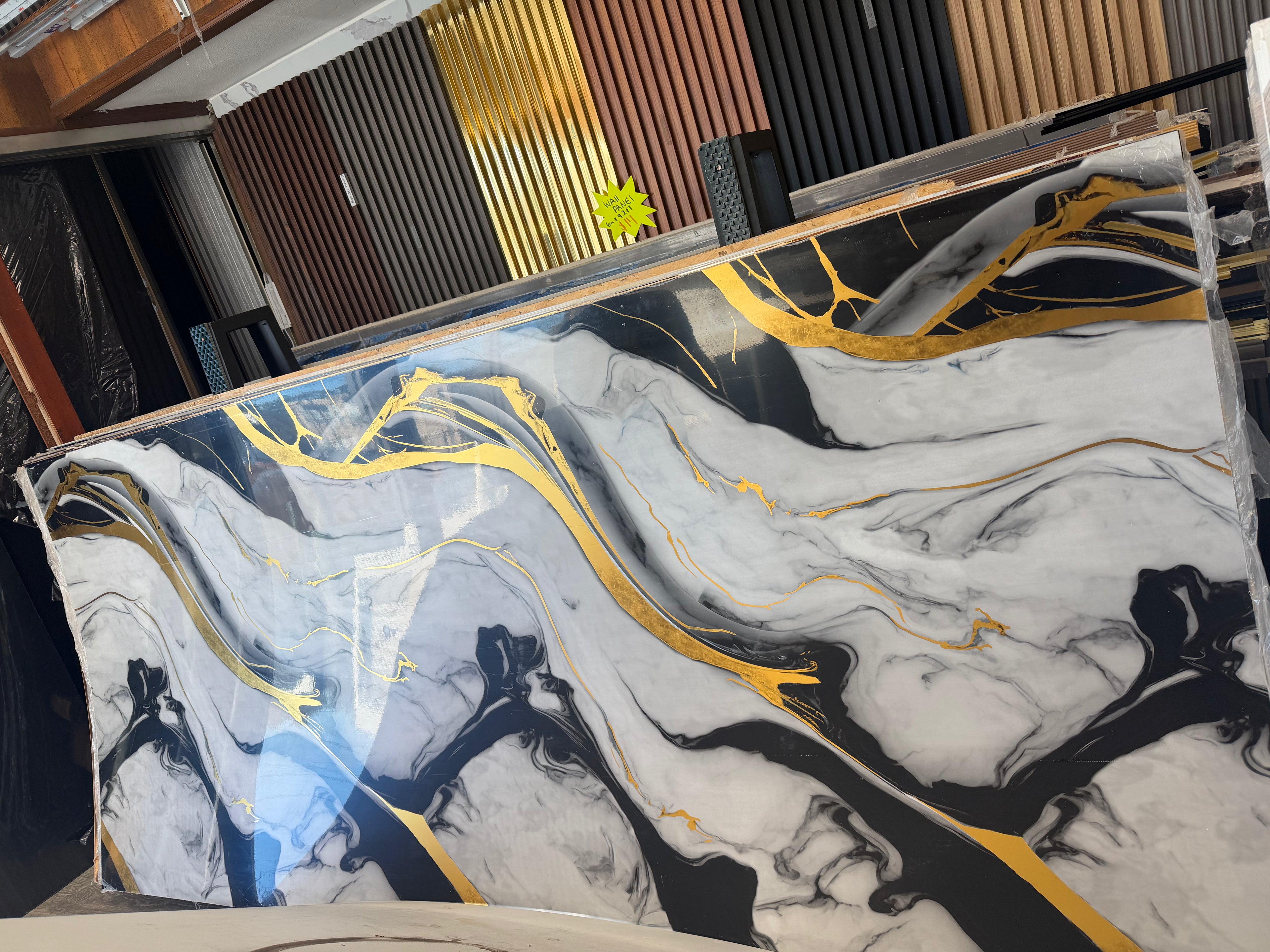 March New Gold PVC Marble Panel