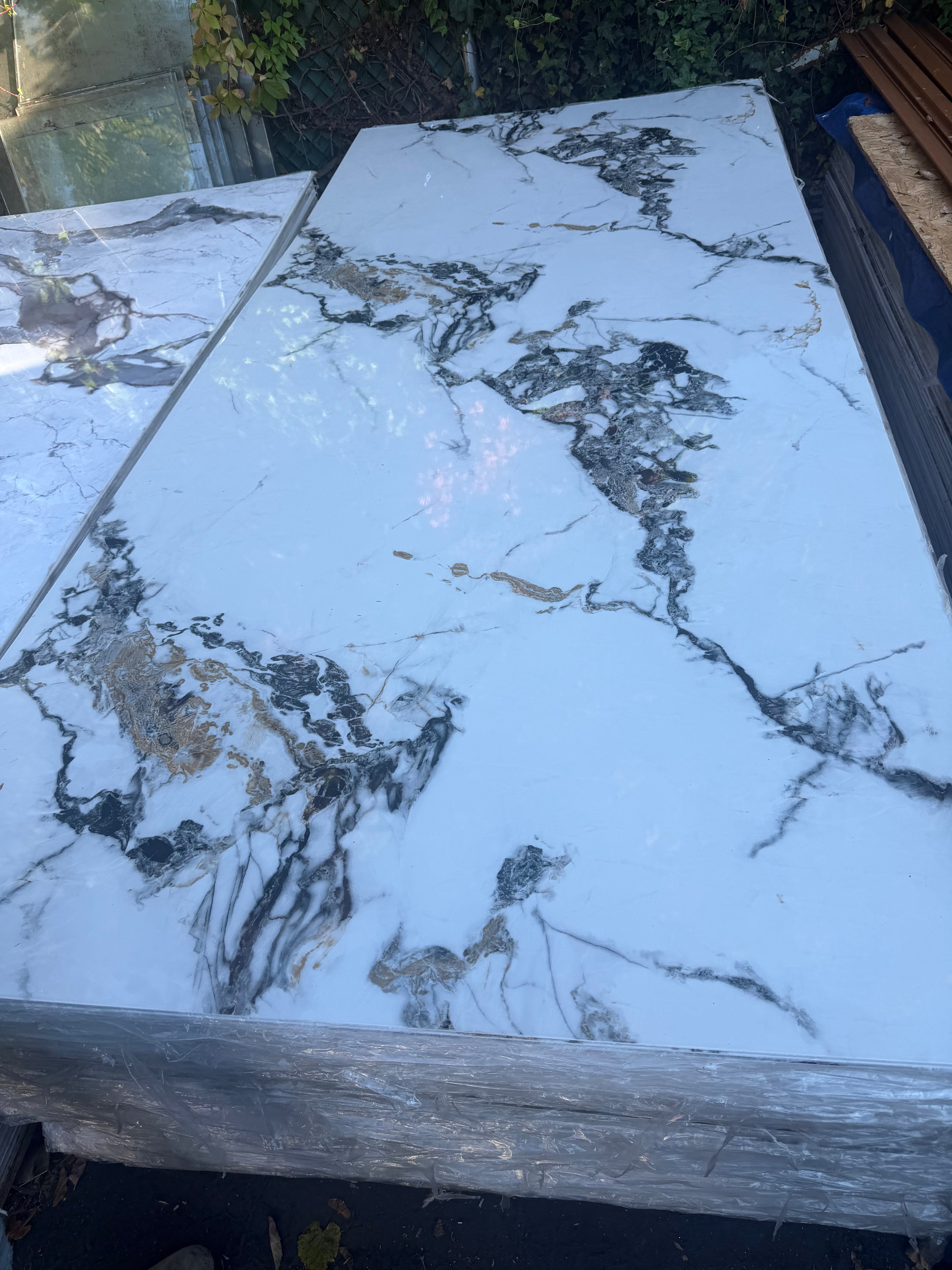 Grey & Gold PVC Marble Panel