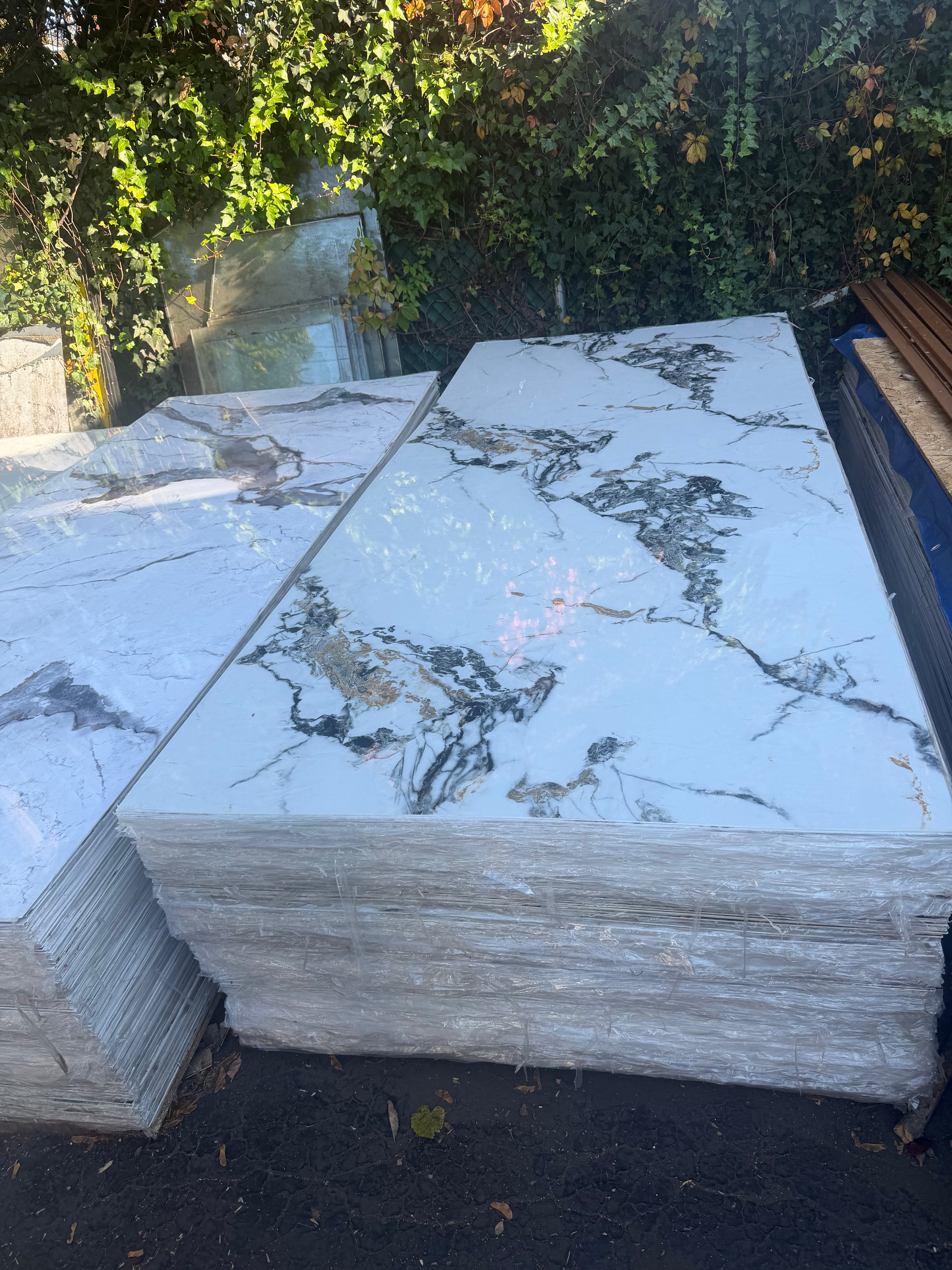 Grey & Gold PVC Marble Panel