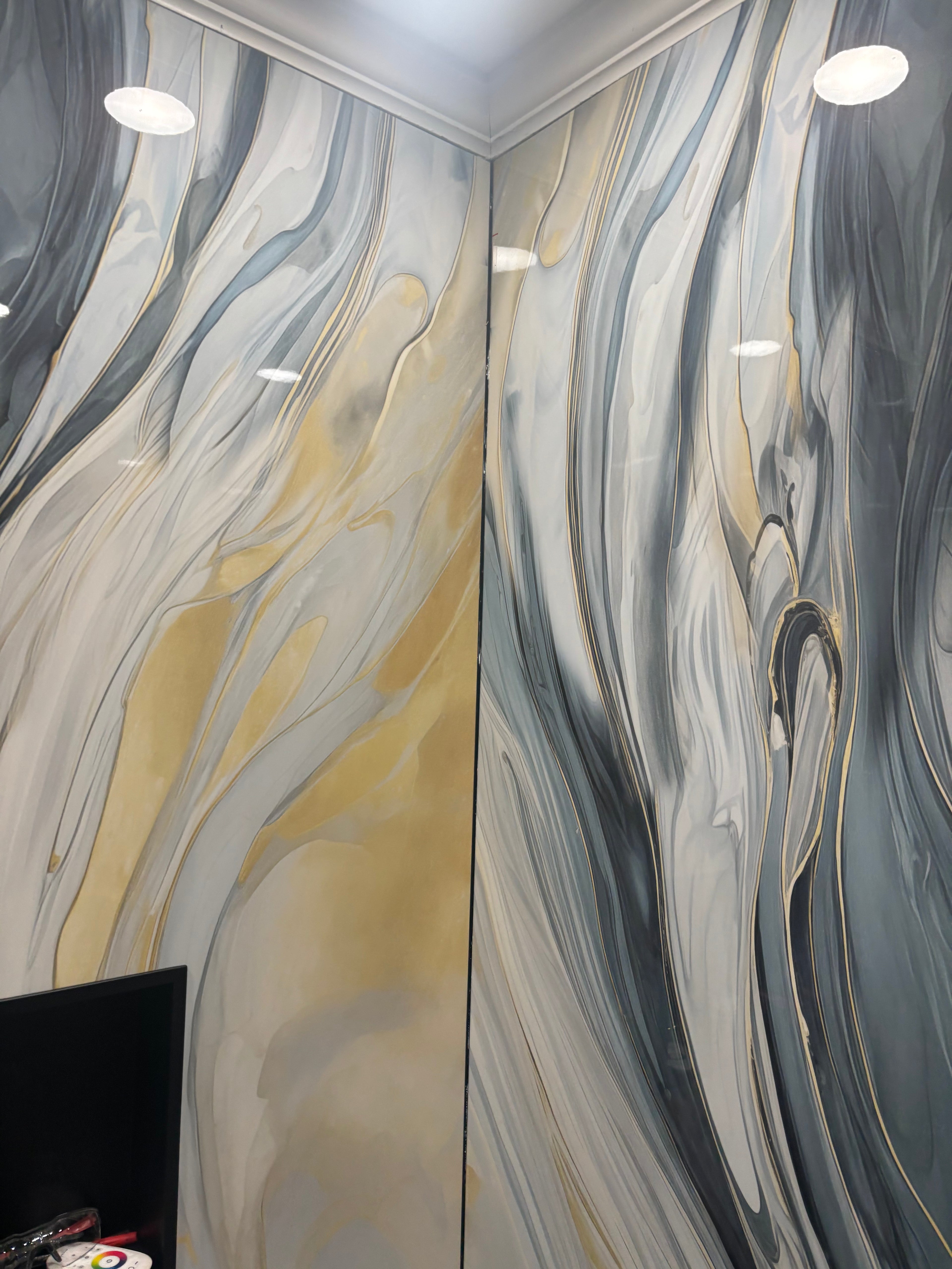 Ocean Wave PVC Marble Panel