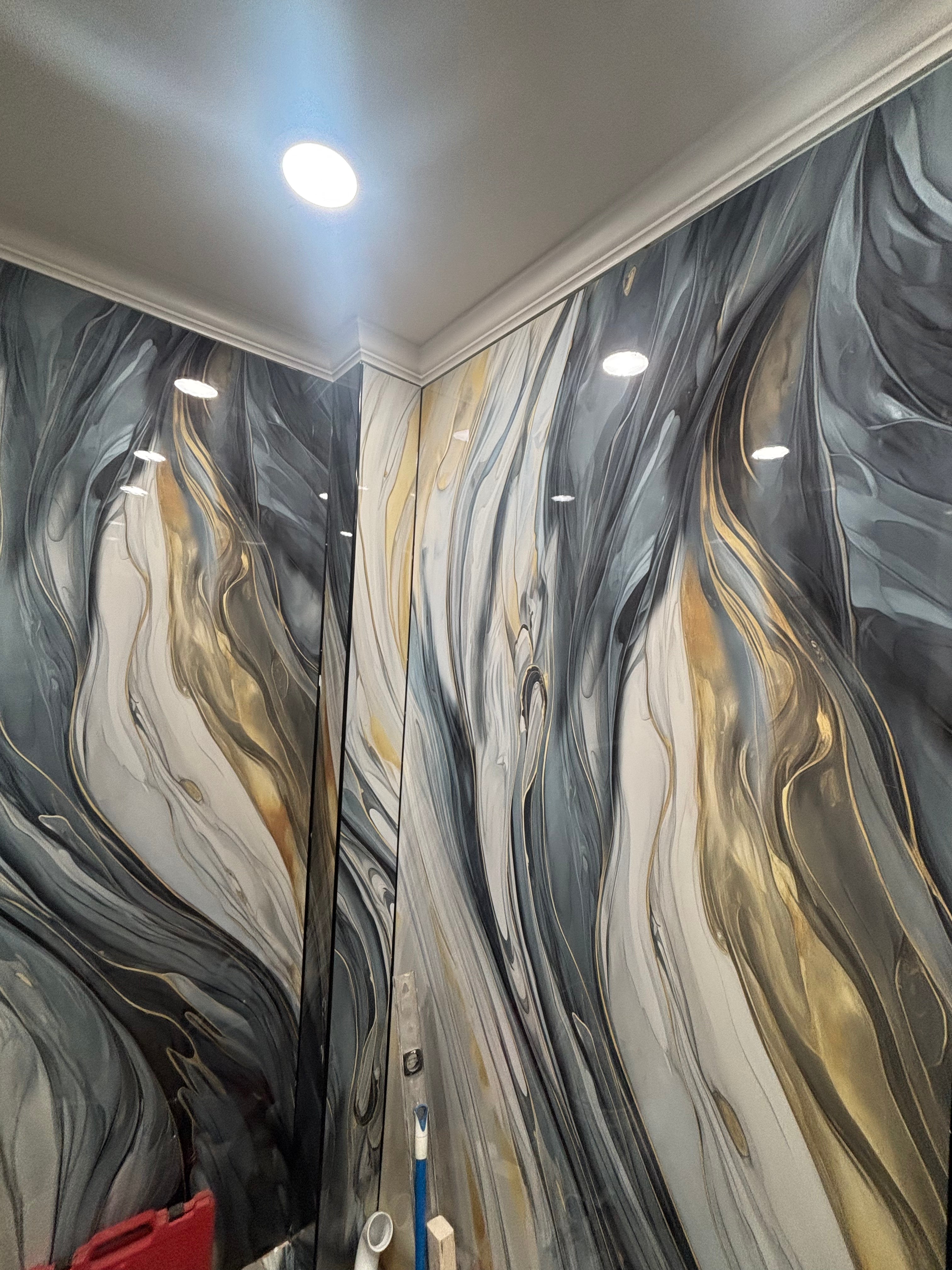 Ocean Wave PVC Marble Panel