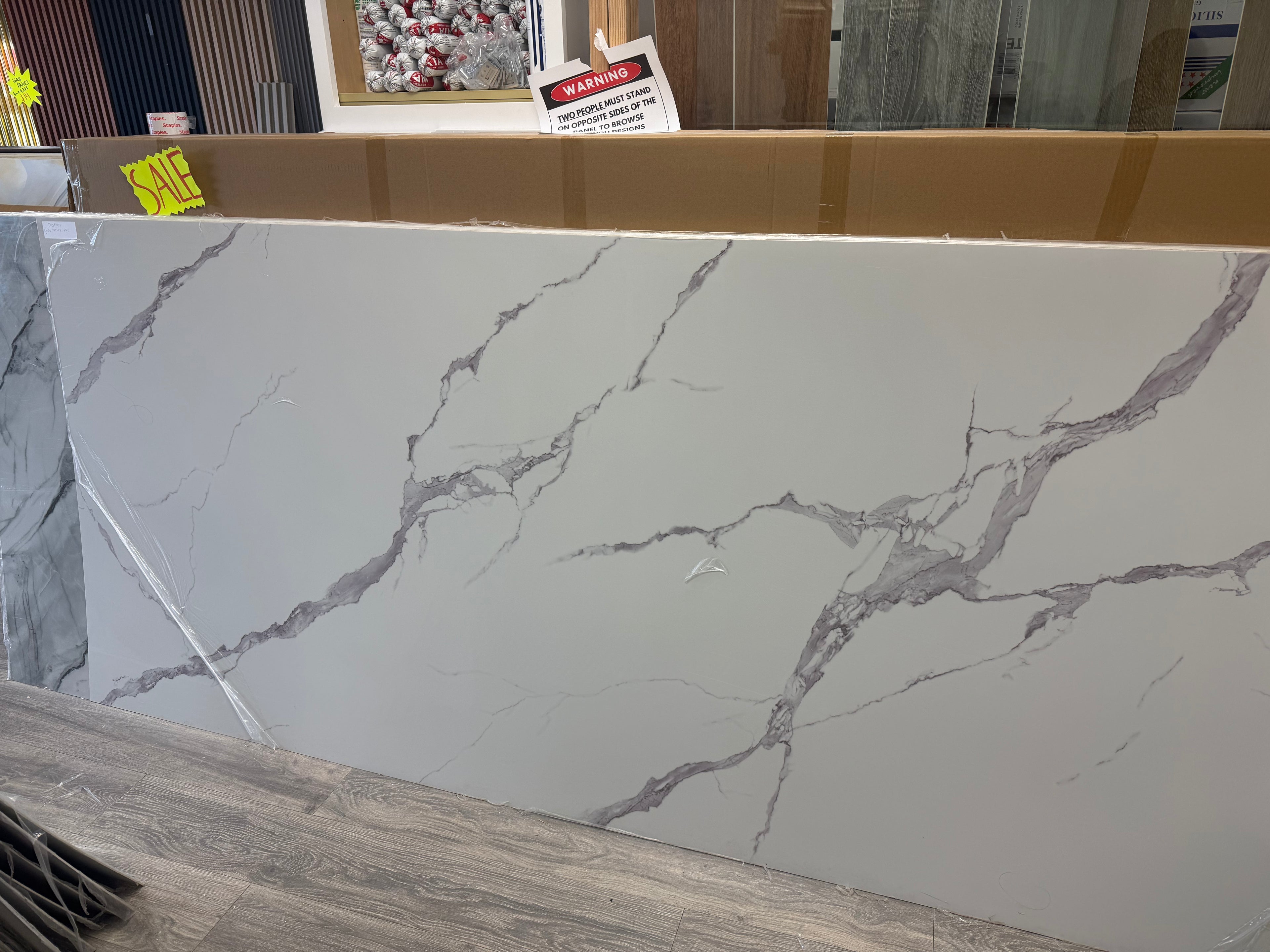 001 Luxury PVC Marble Panel GREY/LIGHT PURPLE TINT