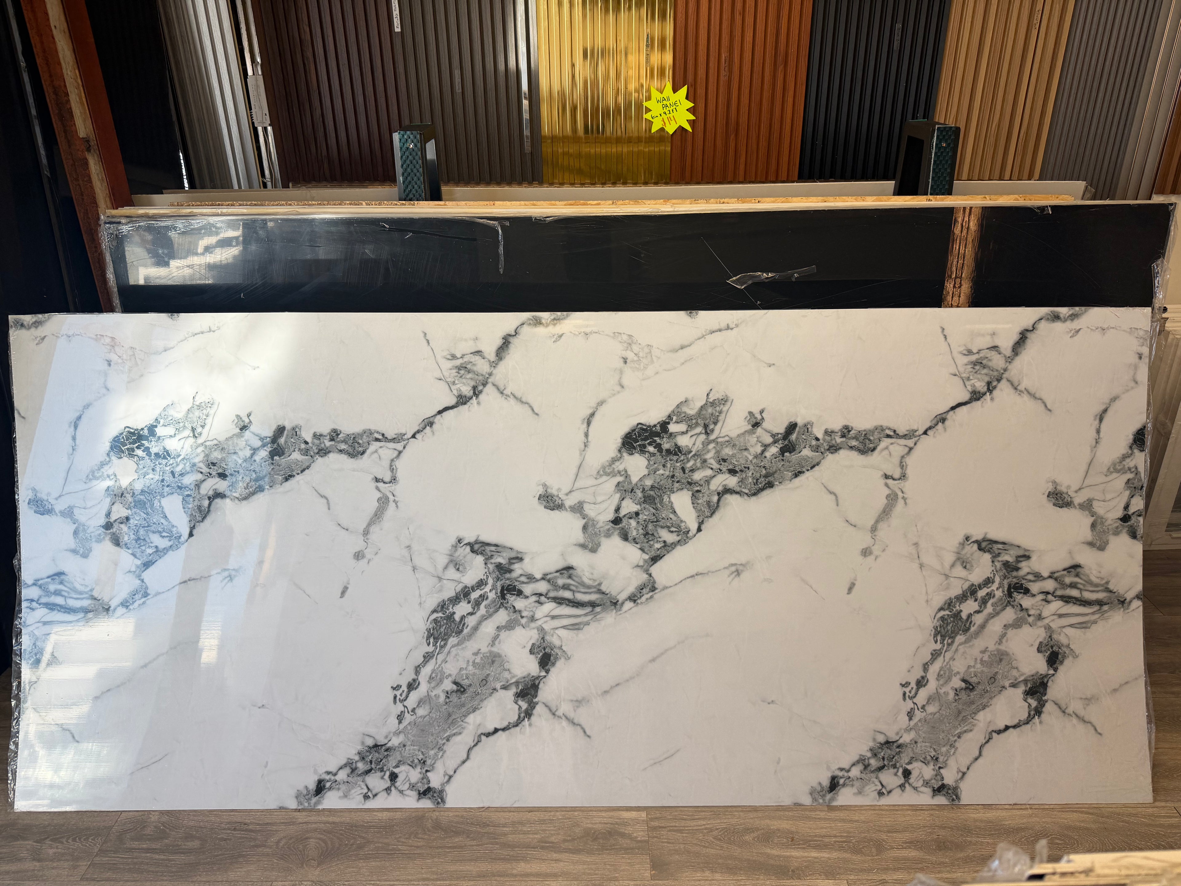 March New Black and White PVC Marble Panel