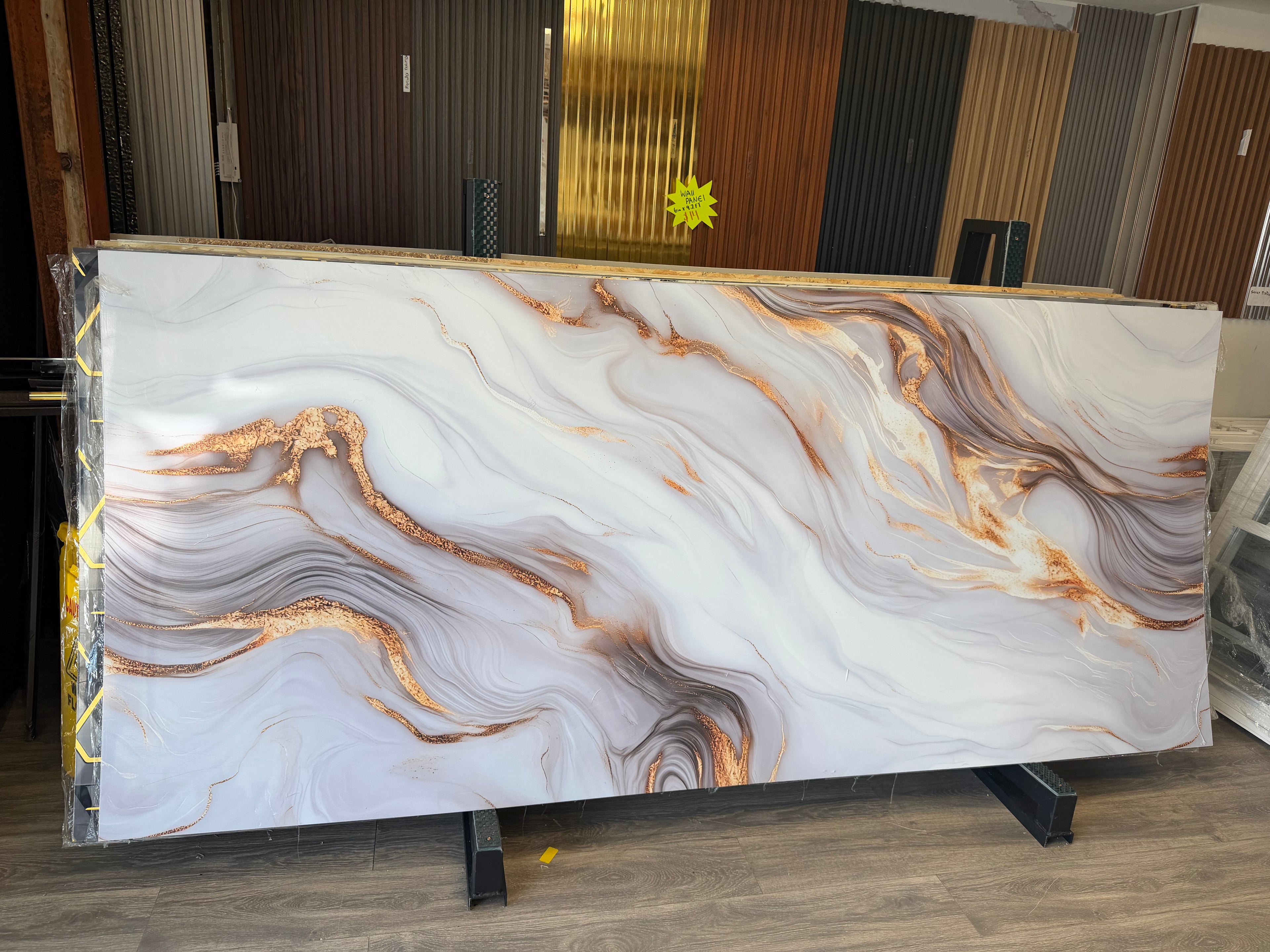 White Gold/ Swirl New PVC Marble