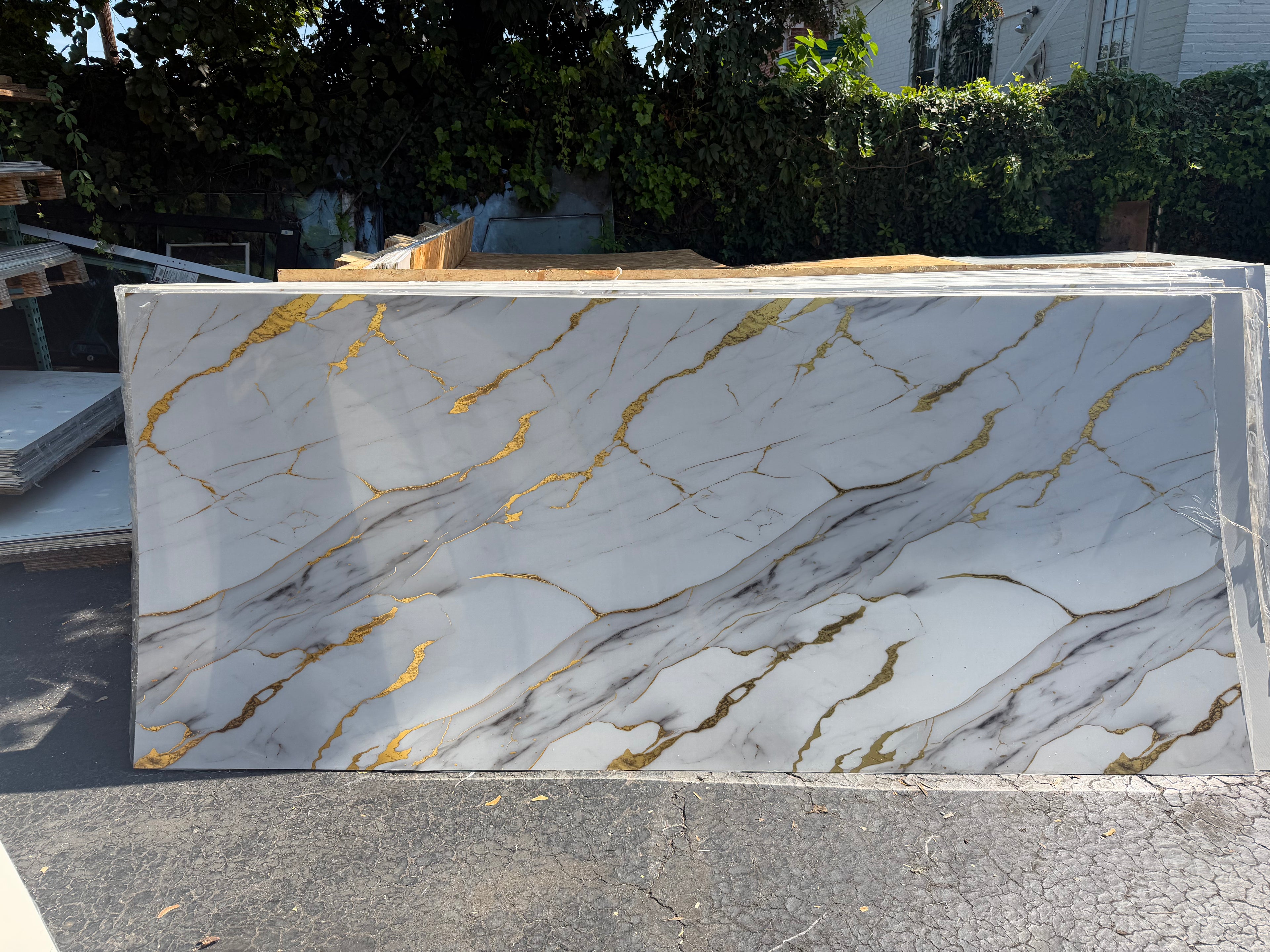 White Gold PVC Marble