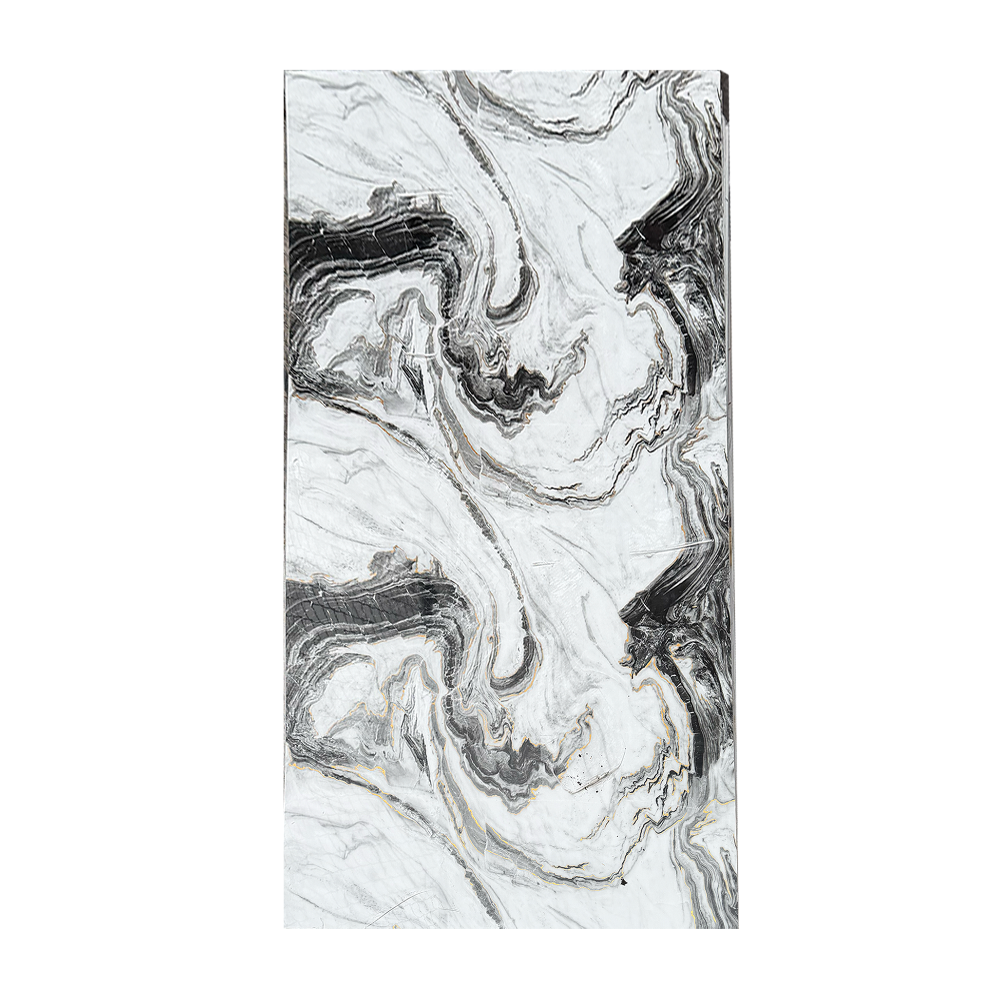 Black Swirl White New Luxury PVC Marble Panel