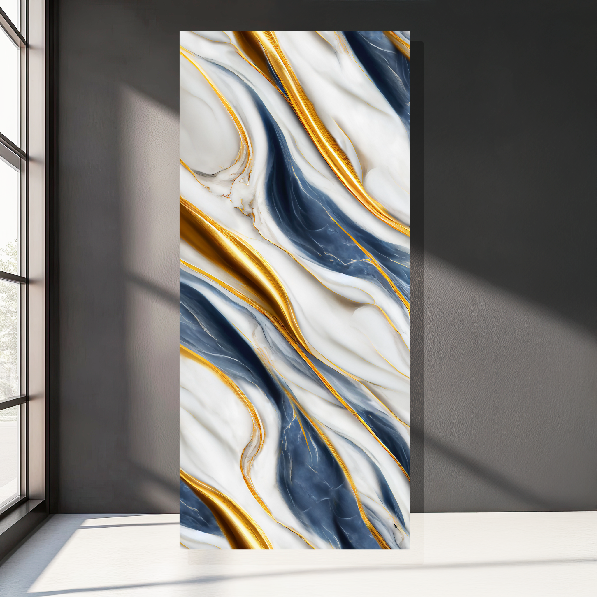Blue PVC Marble Panel