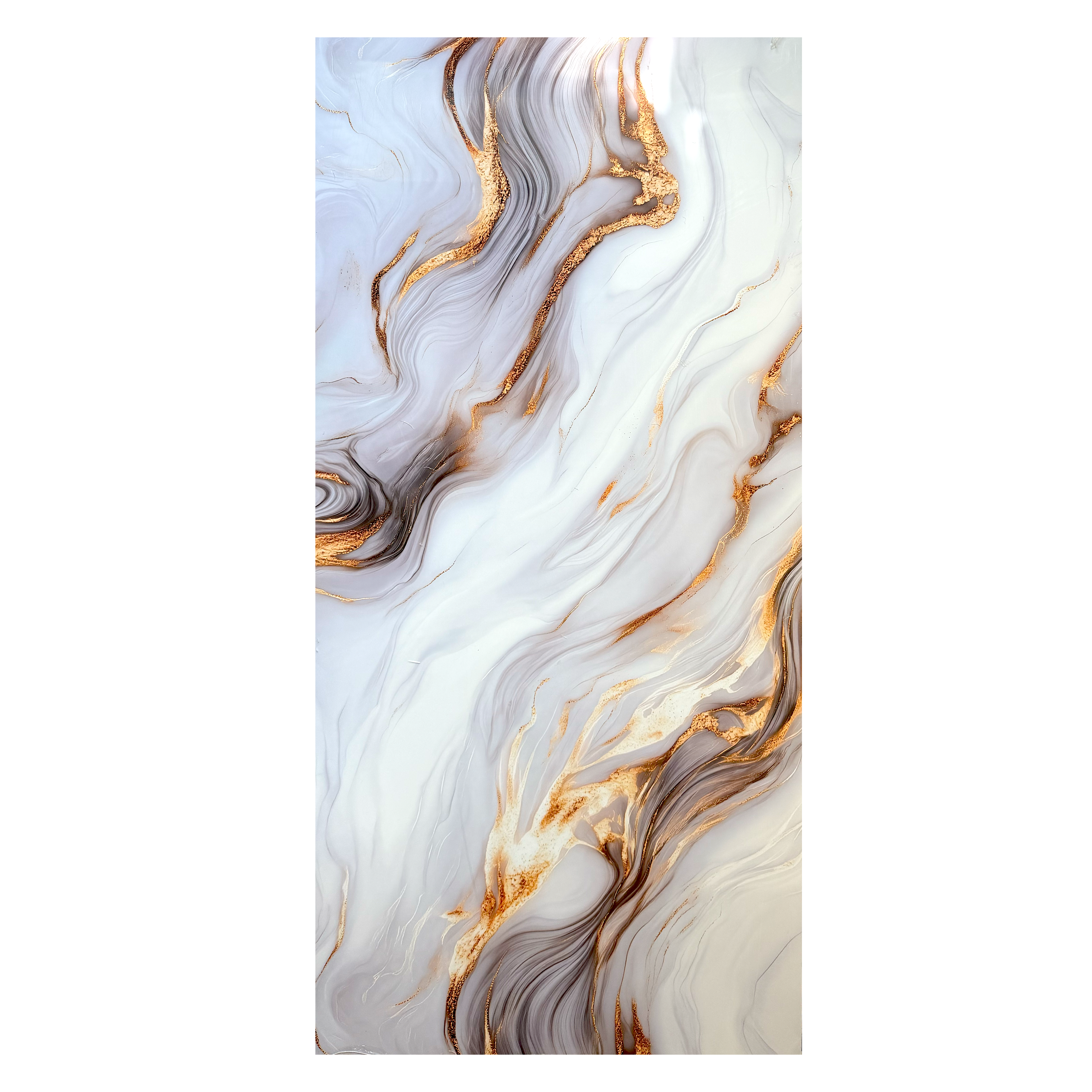 White Gold/ Swirl New PVC Marble