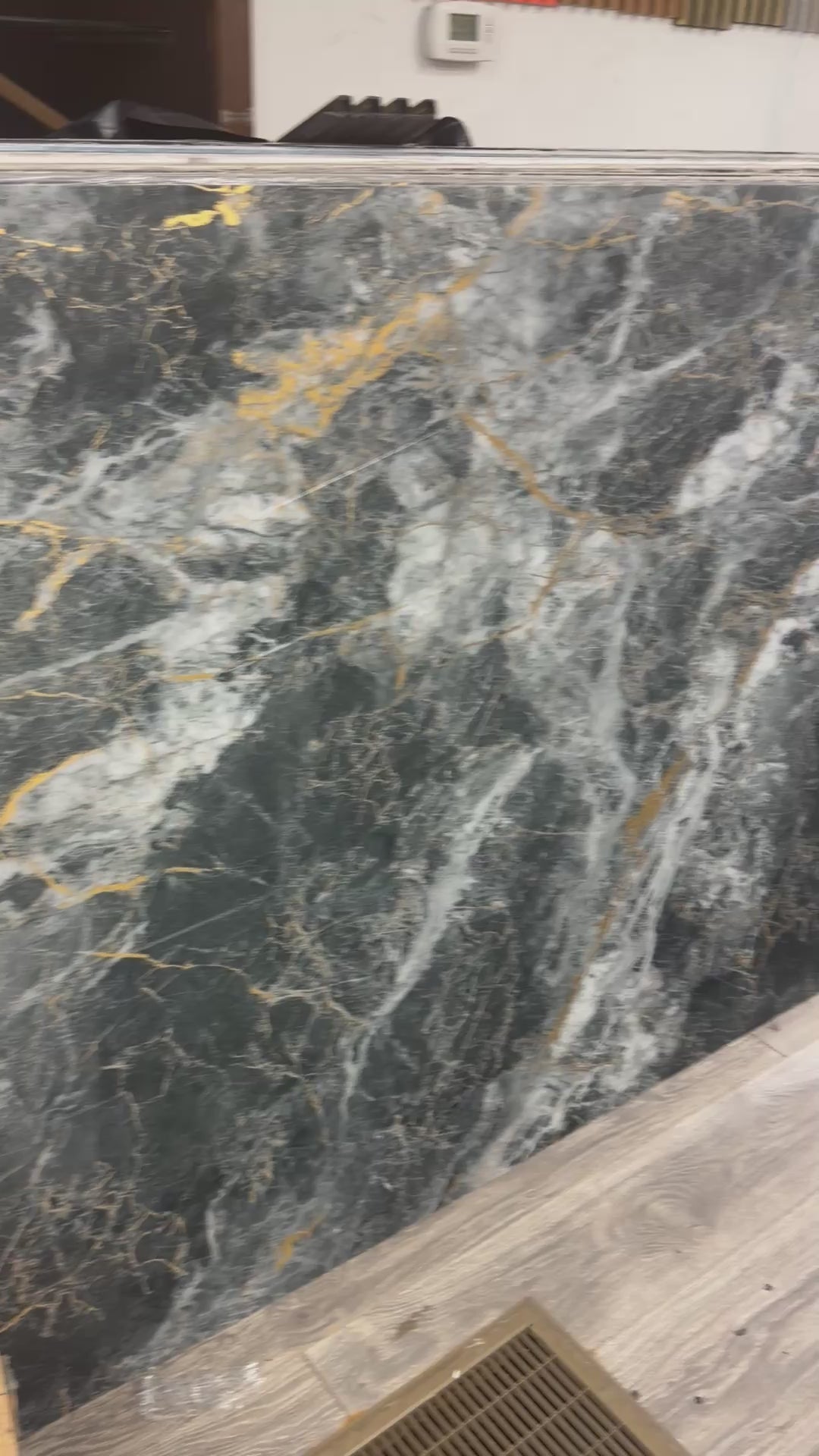 Grey Black Gold/ Swirl New PVC Marble