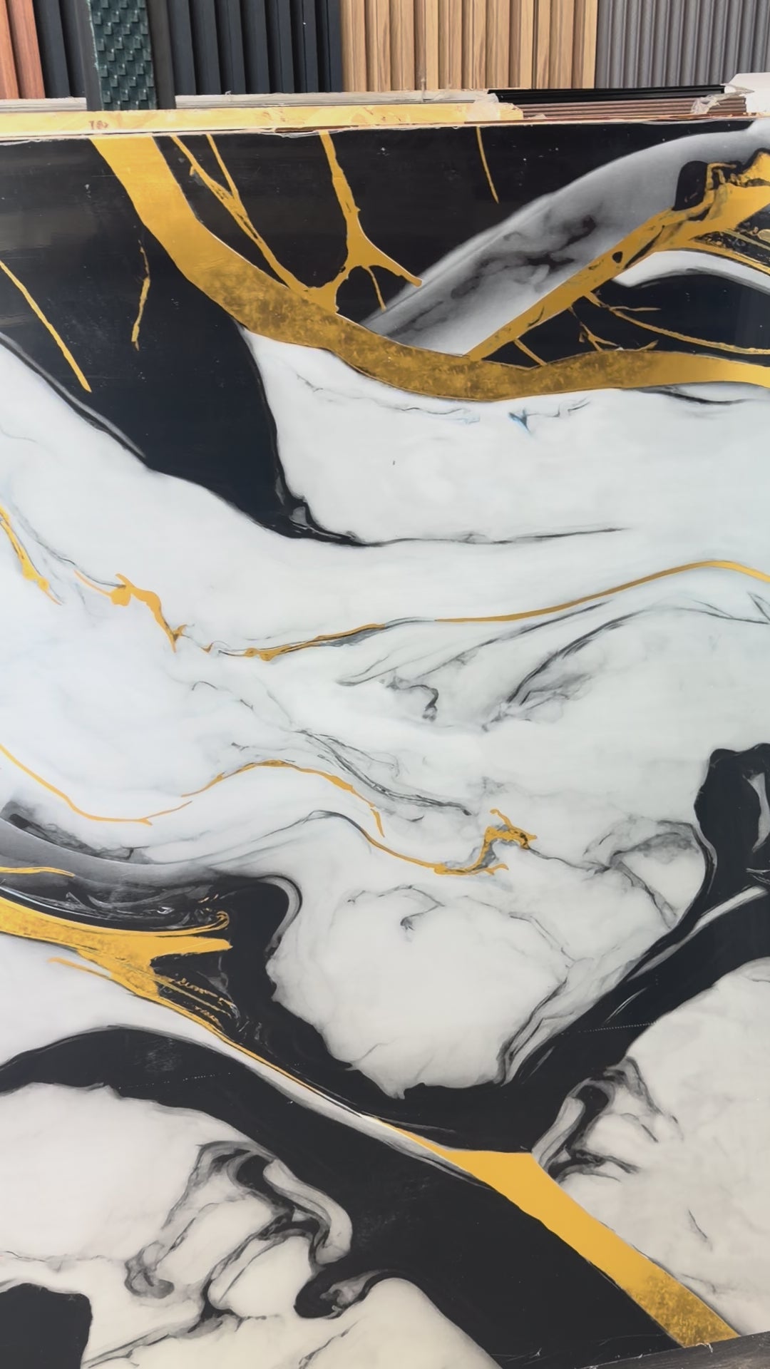 March New Gold PVC Marble Panel