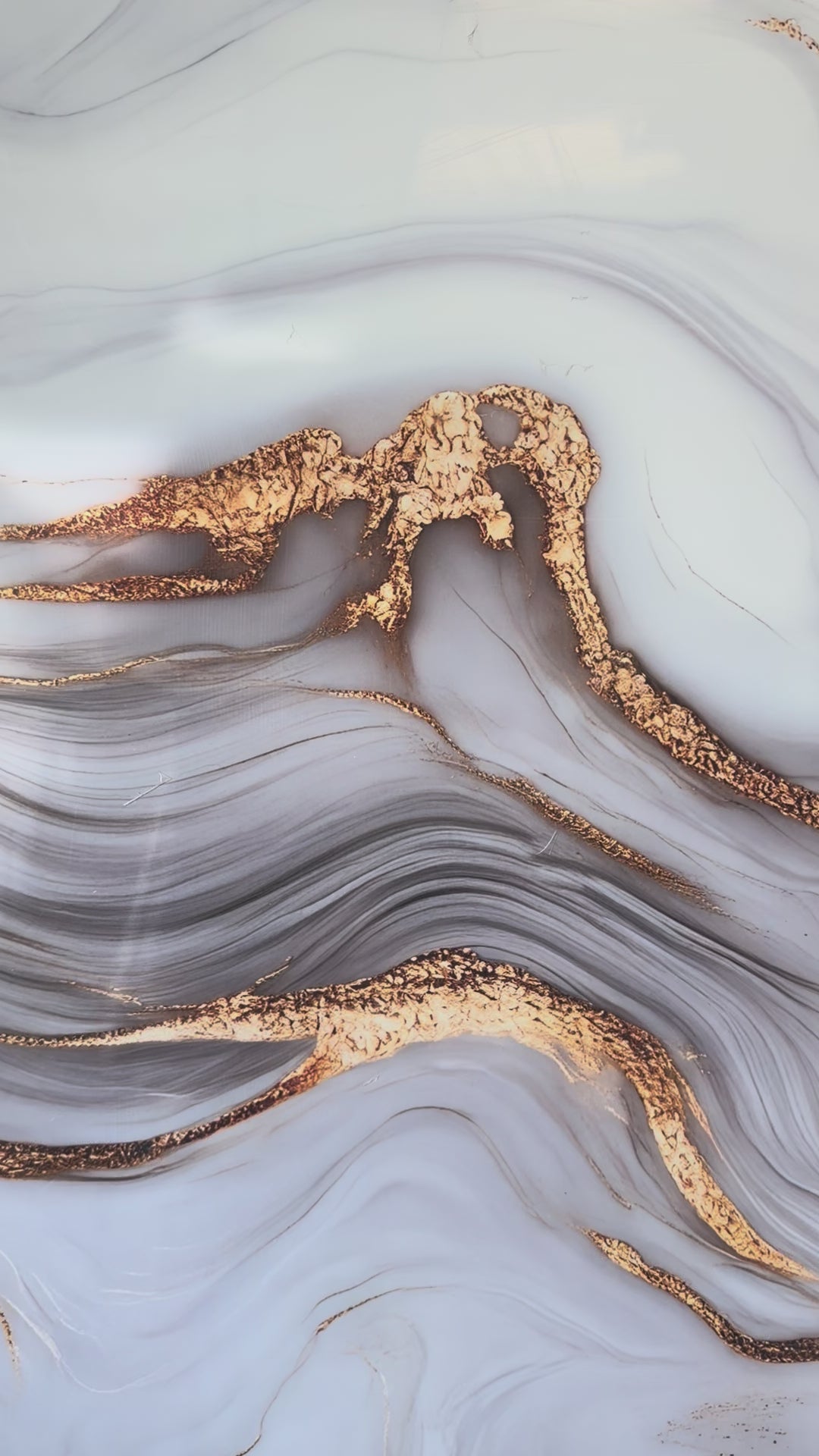 White Gold/ Swirl New PVC Marble